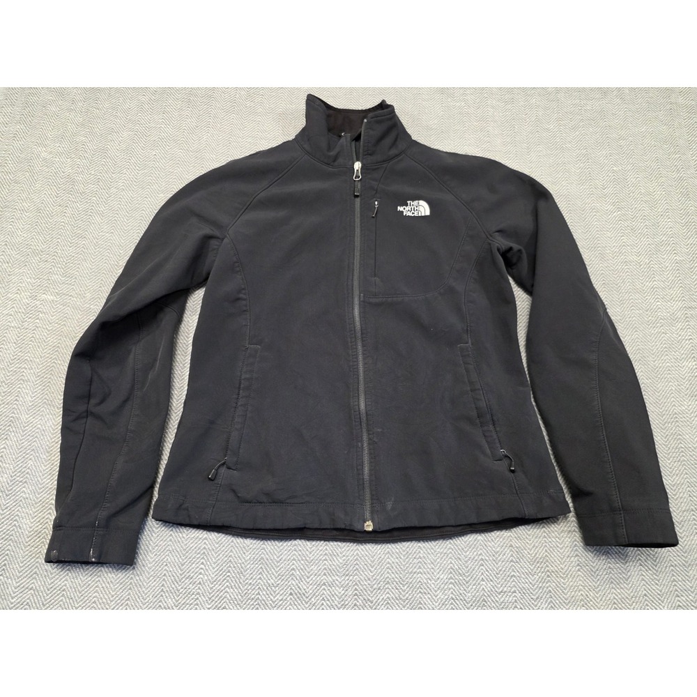 The North Face Apex Bionic Womens Medium Black Softshell Fleece Lined‎ Jacket